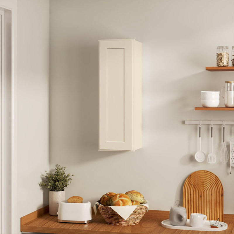 Armoire murale de style Shaker blanc antique l 12 po x P 12 po x H 30 po Homeibro Cozy Design, Shaker blanc antique