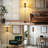  68.5" Standing Floor Lamp Leopard texture brown beige darker Dimmable Metal Pole Lamp with Linen Lampshade LED Bulb Included