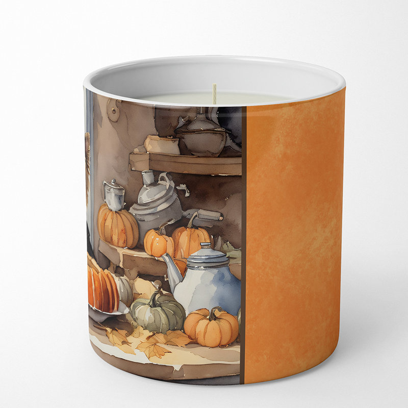 Bougie parfumée Pumpkin Pie avec support en céramique