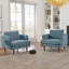 Ensemble de 2 fauteuils pivotants rembourrés Miller-1676801467