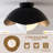 15.5" 1-Light Modern Globe ETL Flush Mount Ceiling Light With Opal Glass, Matte Black & Gold Interior Shell-Style Dimmable  Shade For Hallway-785951567