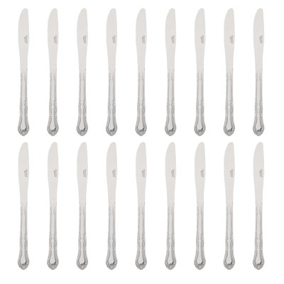 Ensemble de 18 couteaux de table Gibson Home en acier inoxydable argenté