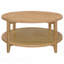 Table basse ronde en érable brun