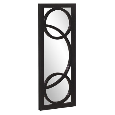 Verah Glossy Black Verah Rectangle Wall Mirror
