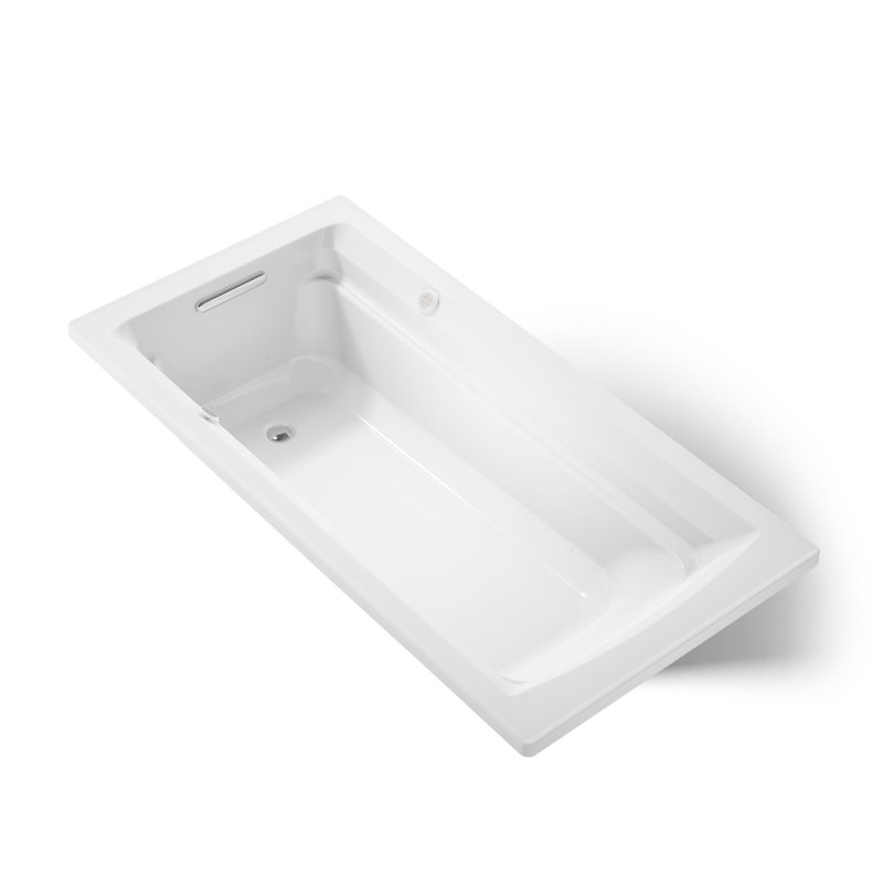 Archer 72" x 36" Drop-In Heated Bubble Massage Air Bath with Bask Heated Surface, White