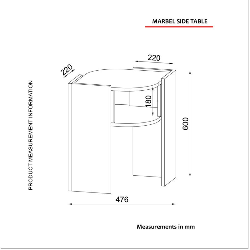 Altouise Sled End Table