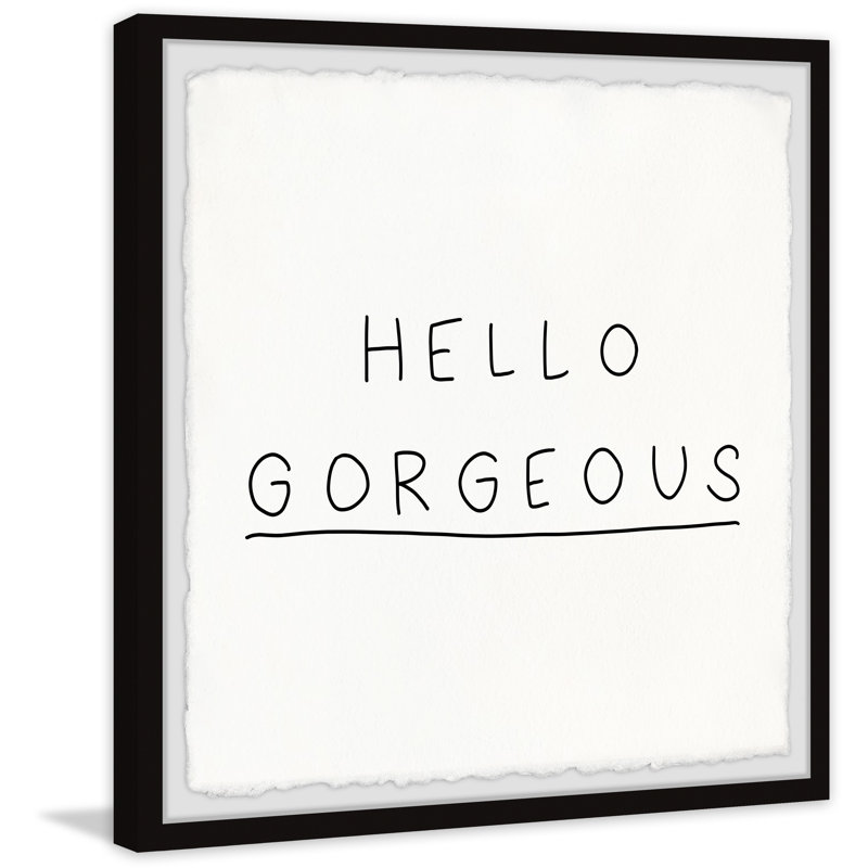 «Hello Gorgeous VI», reproduction encadrée, H 12 po x l 12 po x P 1,5 po
