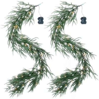 72 " Pre-Lit Spruce Garland