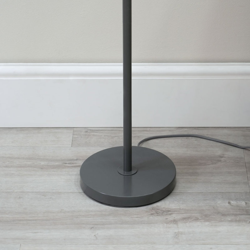 Reydan 152cm Traditional Floor Lamp, Charcoal Grey, Yes