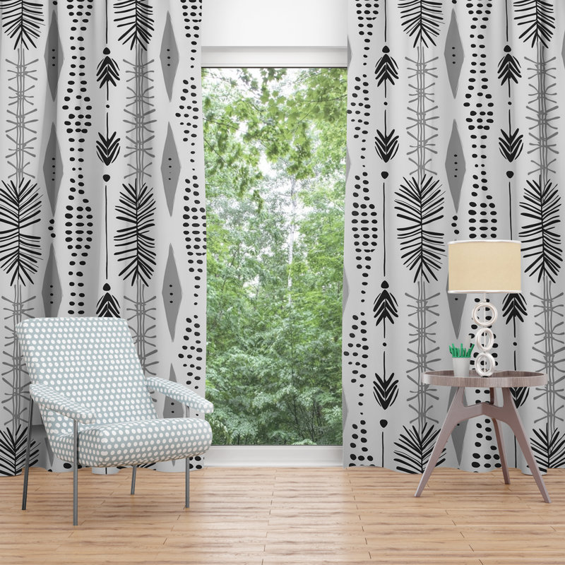 Paire de rideaux obscurcissant en polyester filey, L 20 po x H 52 po