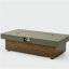Table de foyer 48 po en fer avec surface en grain de bois