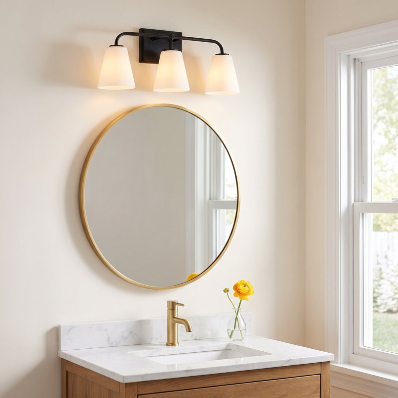 Misty 3 - Light Dimmable Vanity Light, Matte Black