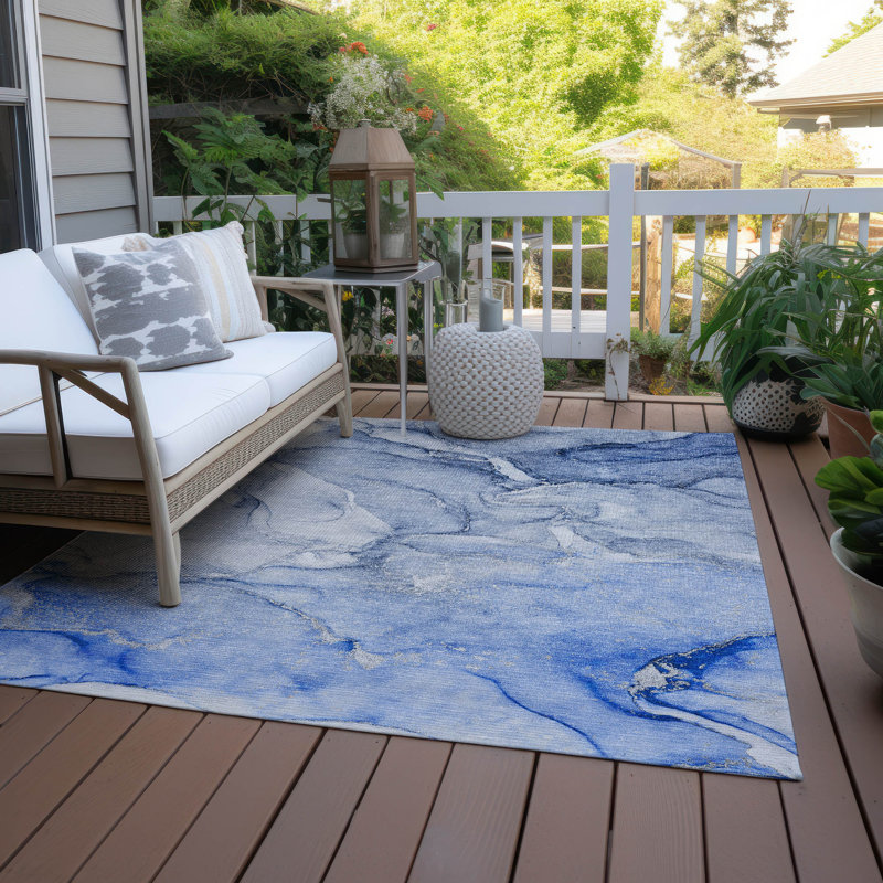 Tapis intérieur / extérieur Wellsboro, Rectangle 10 pi x 14 pi