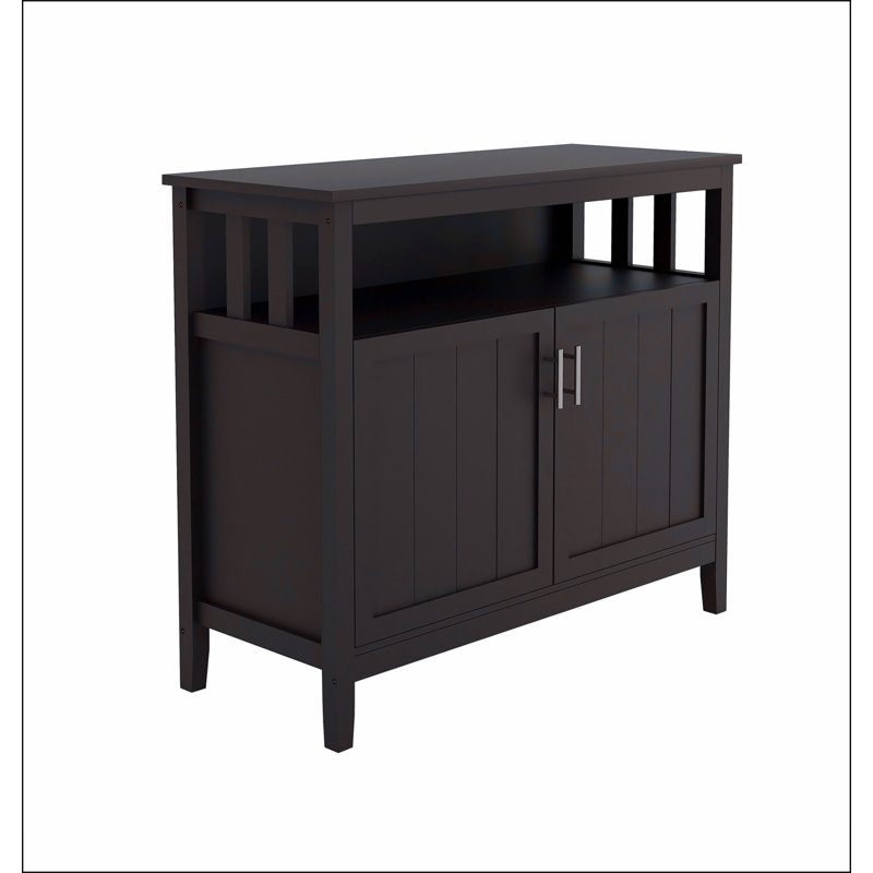 Buffet de cuisine avec buffet et armoire de service de couleur brune