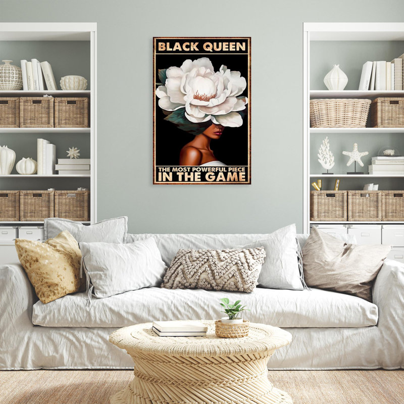 "Black Queen The Most Powerful", impression sur toile, H 36 po x l 24 po x P 1,25 po
