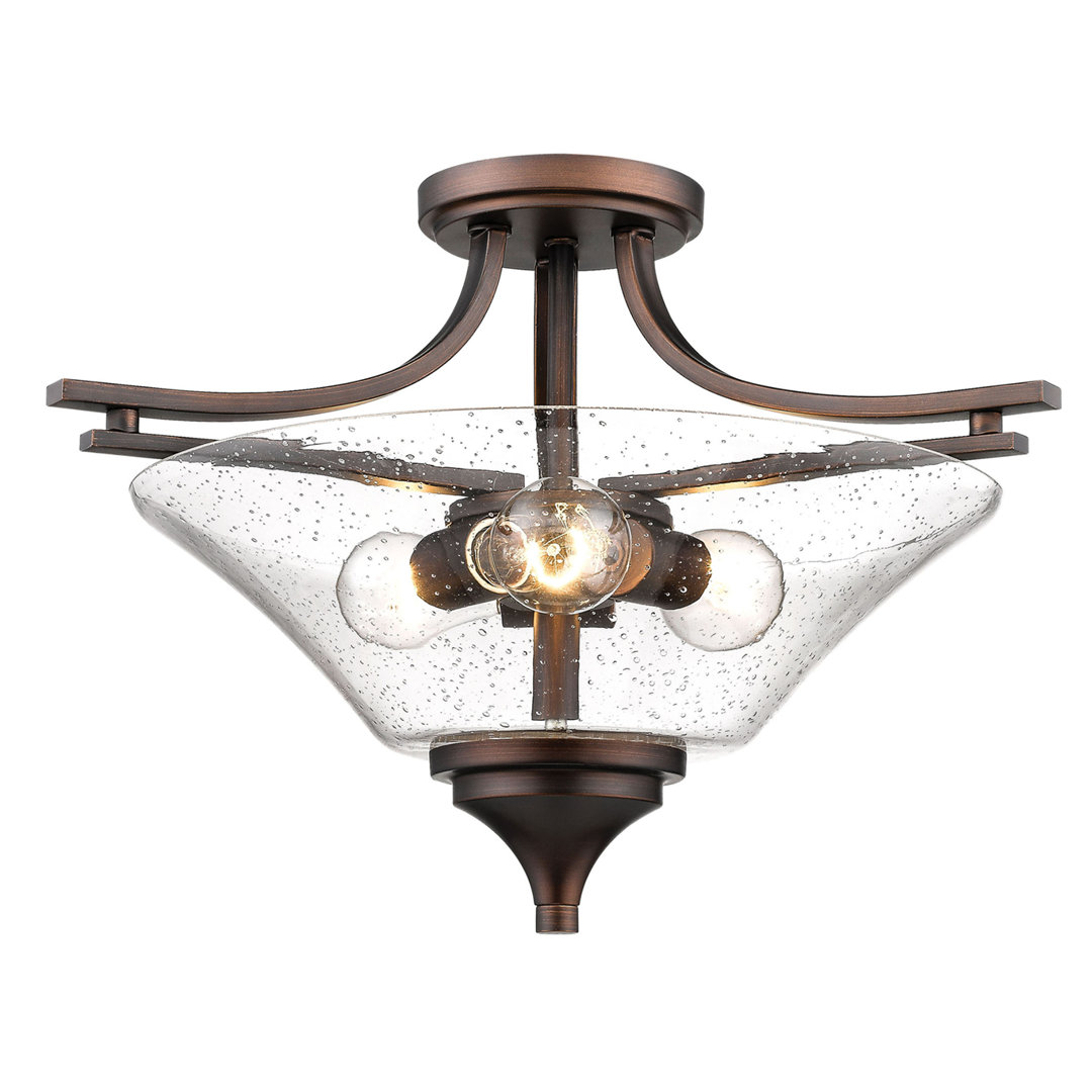 Wilma 3 - Light 19" Simple Bowl Semi Flush Mount Lark Manor™ Fixture 