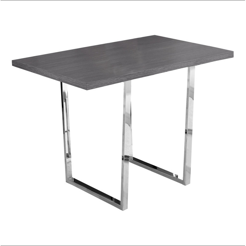 Dining Table, 60" Rectangular, Kitchen, Dining Room, Dark Gray