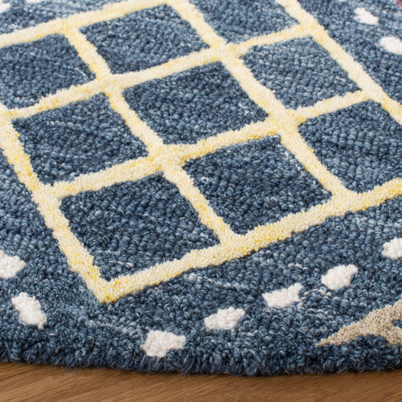 Metro Hand Tufted Wool And Cotton With Latex Geometric Rug, Rectangle 3' x 5'