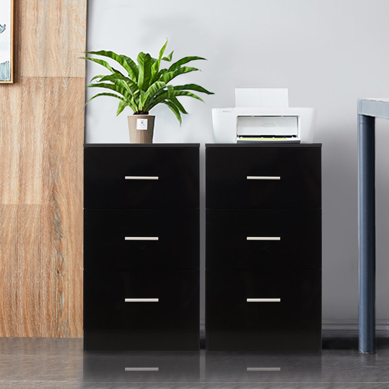 Poul 37.1cm Wide 3 -Drawer File Cabinet