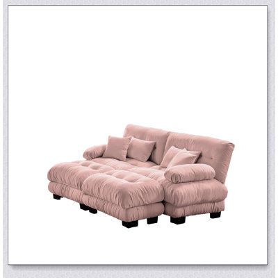 Comfortable Chenille Sofa with Multiple Pillows for Living Room, Stylish and Relaxing Seating Solution