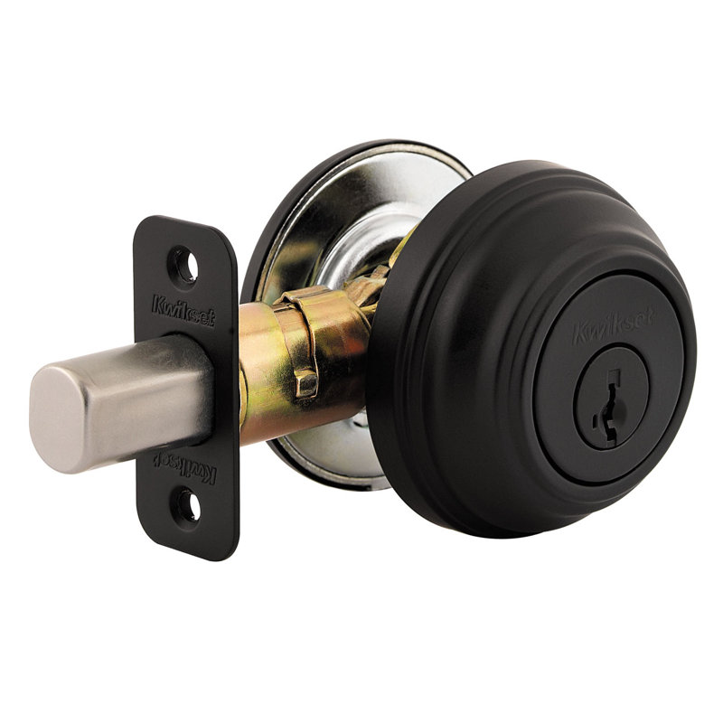 Single Cylinder Deadbolt featuring Smartkey, Iron Black