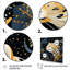 Collage de léopard jaune et bleu I - art mural léopard / guépard-83505806-83505807