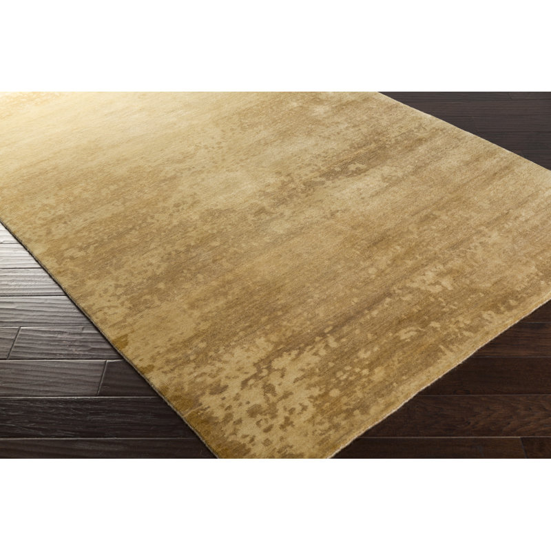 Chane Hand Knotted Charcoal/Gray Area Rug, Rectangle 2' x 3'