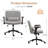 Criss Cross Office Chair With Wheels And Adjustable Flip Arms, Wide Cross Legged Desk Chair For Home Office, Bedroom, Apartment-2037657348