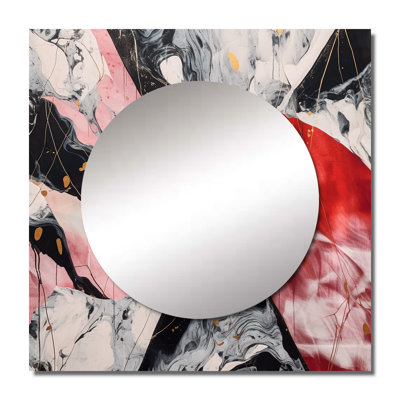 Jahari - Abstract Marble Large Square Mirror For Wall Art Decor