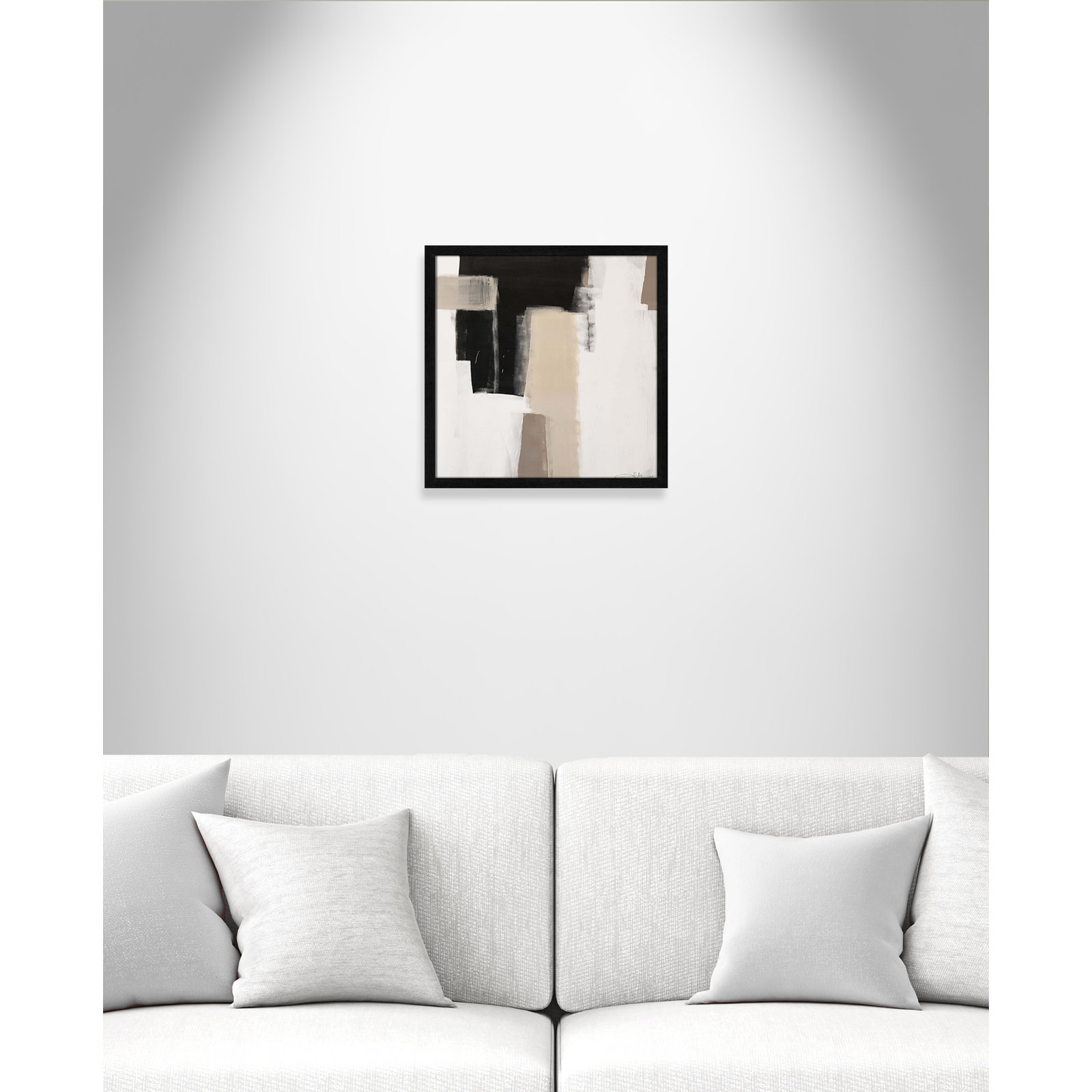 Earth Scapes I Print, 17" H x 17" W x 1.25" D, Black Slim Framed