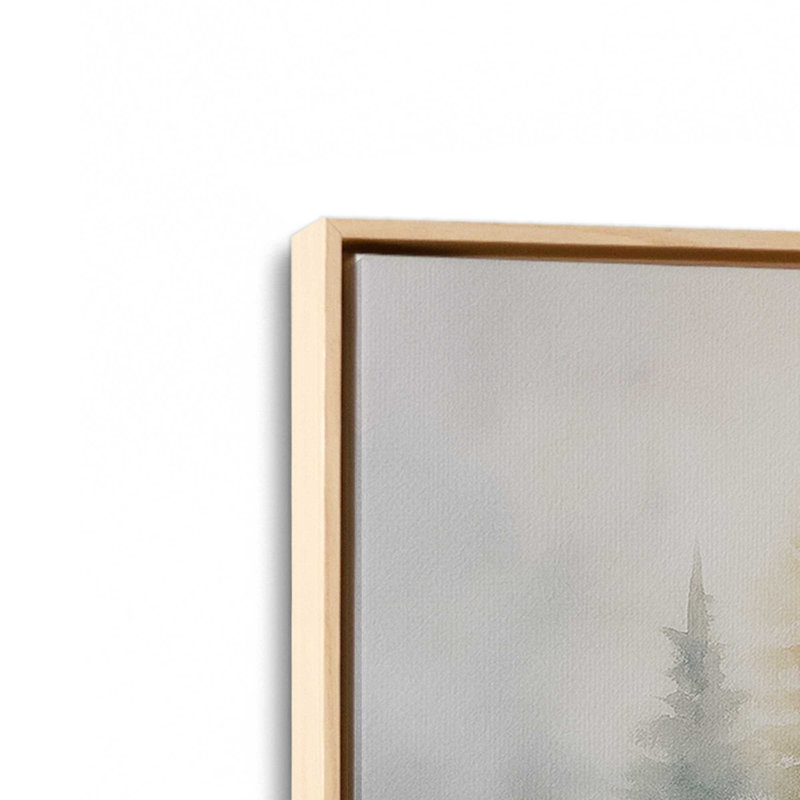 «Snowlit Pines», reproduction d'art sur toile, H 8,75 po x l 12,75 po, Érable américain