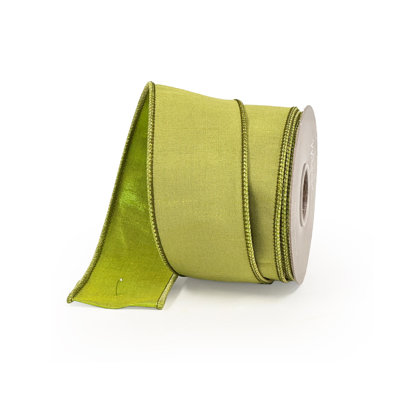 GREEN METALLIC DUPION RIBBON