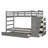 Caldara Kids Twin Over Twin Bunk Bed with Trundle with Drawers-1894114664