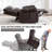 Leatheraire Heat Massage Dual Motor Infinite Position Up To 350 LBS Large Electric Power Lift Recliners-267814136