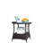 Outdoor Patio Furniture 1 Round Coffee Table With Clear Tempered Glass