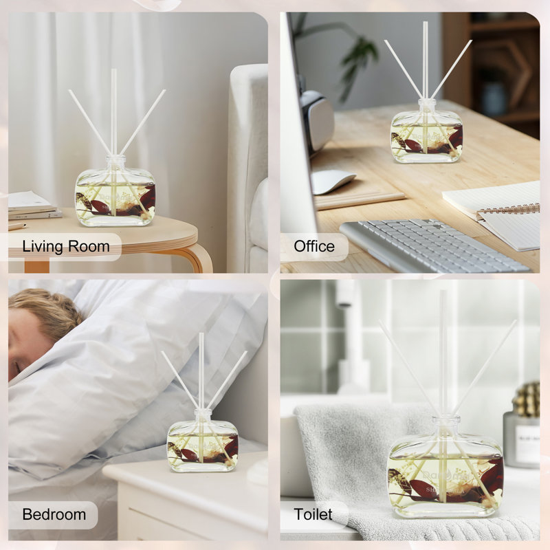 Advaith Ocean Mist Dried Reed Diffuser Set with Sticks, Plant/Floral