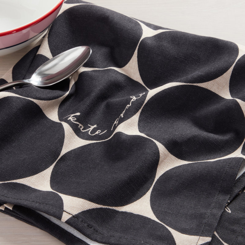 Loop And Dot 100% Cotton Square, Onyx Black/Gray