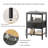 Multi-Functional Bedside Table With Charging Station & Adjustable Fabric Drawer-1696999414