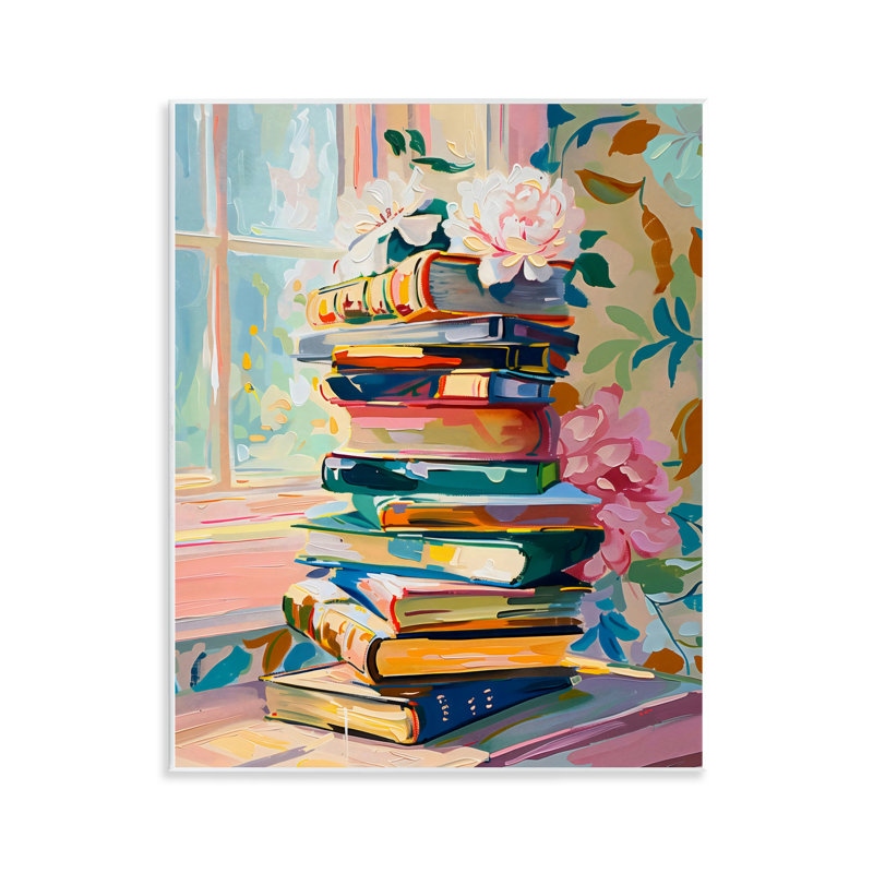 Vivid Bookstack par Window Wall Plaque, conception par Arlington Prints