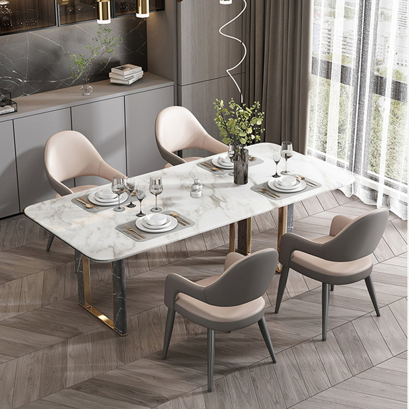 Chaise avec accoudoirs à dossier solide gris clair (ensemble de 2), Gris clair / Gris foncé