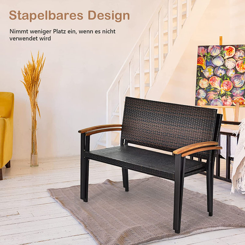 Lovill Rattan Bench