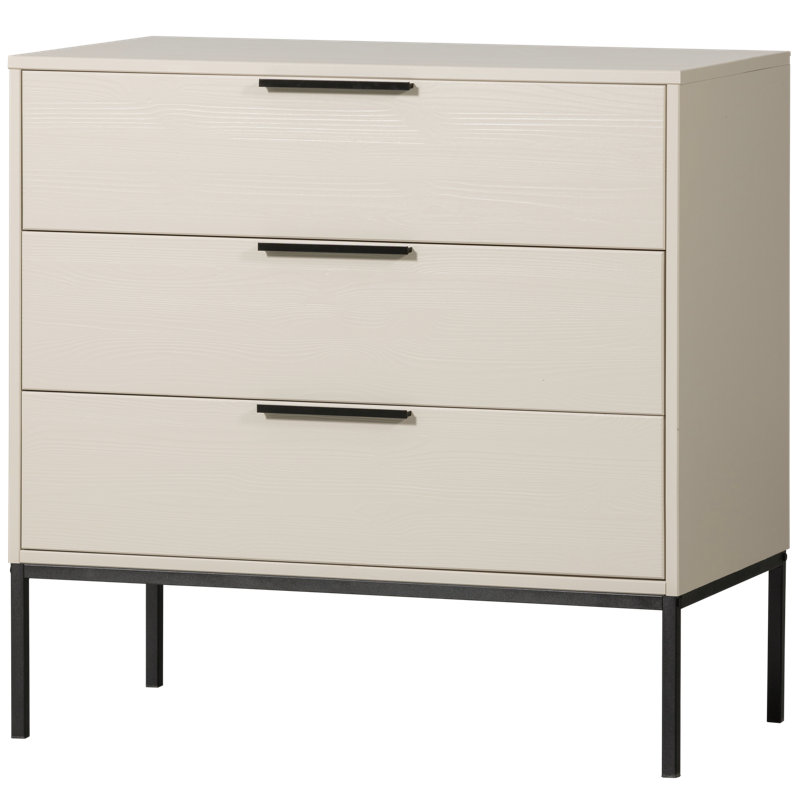 Adam Solid Wood 94cm W 3 - Drawer Chest of Drawers