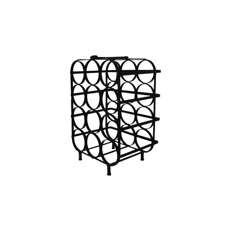 Aldahir 12 Bottle Standard Wine Bottle Rack Black
