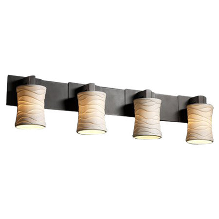 Darrien 4 - Light Vanity Light, Brushed Nickel, Waves