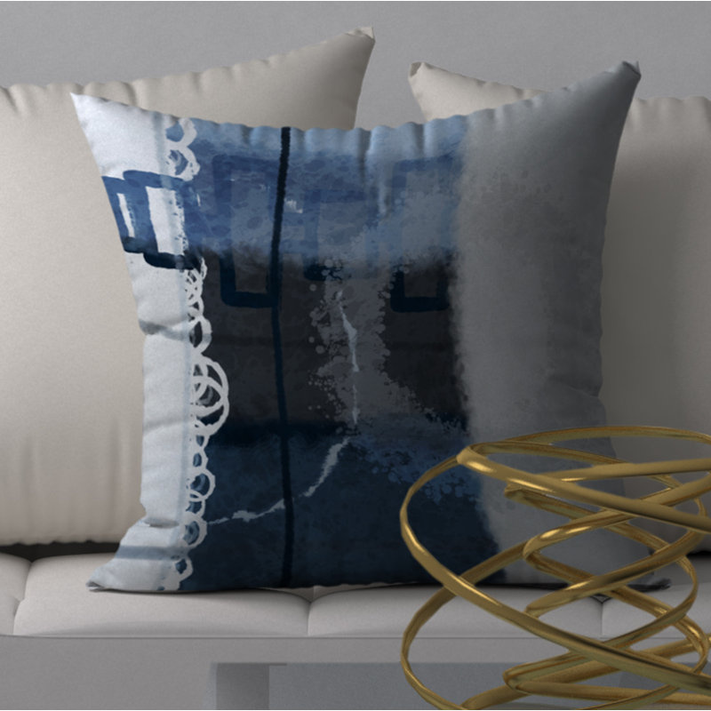Housse de coussin décorative carrée à losanges radiant, H 24 po x l 24 po
