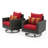 Sameko 2Pc Sunbrella Outdoor Motion Club Chars-100542055-100542051