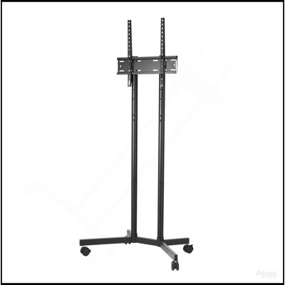 Meuble télé à roulettes, chariot de télévision mobile pour écrans de 32 à 65 pouces, support de moniteur portatif à hauteur réglable avec roues pouvant supporter jusqu'à 88 lb pour le salon, la chambre à coucher, le bureau, l'extérieur, VESA maximum 400 x 400 mm