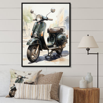 «Jasun Scooter Retro Rider I», reproduction sur toile
