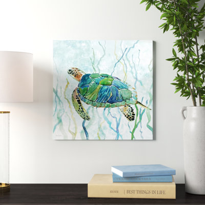 " Sea Turtle Swim II " by Carol Robinson Painting Print
