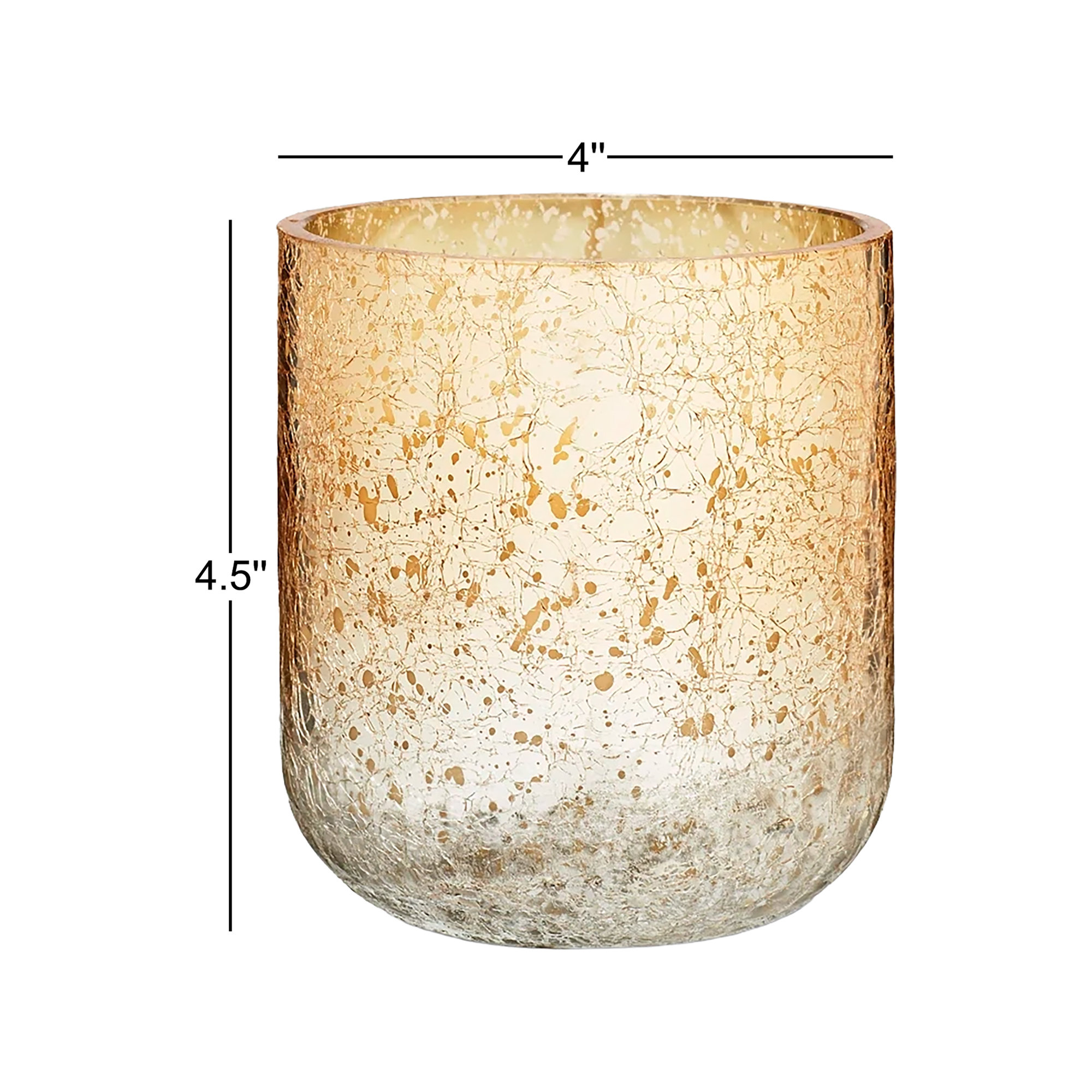 Noble Holiday Winter White Candle, Small Radiant Glass